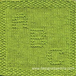 ABC Knit Dishcloth Pattern