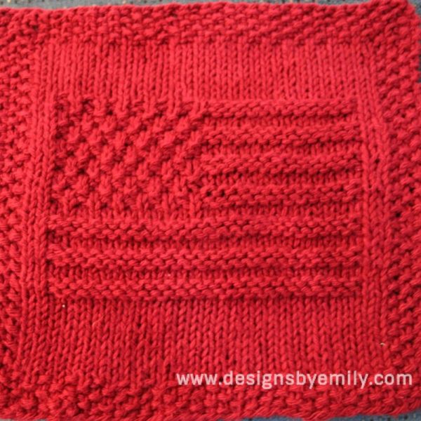 American Flag Knit Dishcloth Pattern