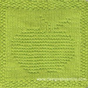 Apple Knit Dishcloth Pattern