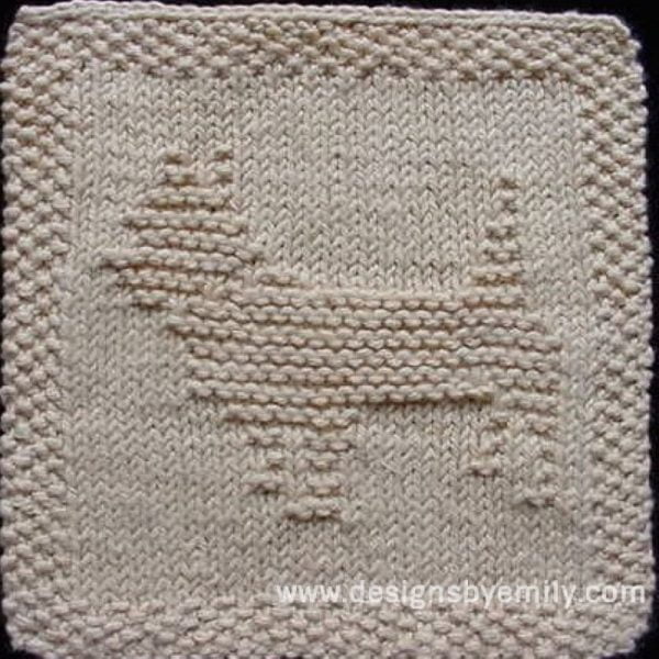 Cairn Terrier Knit Dishcloth Pattern
