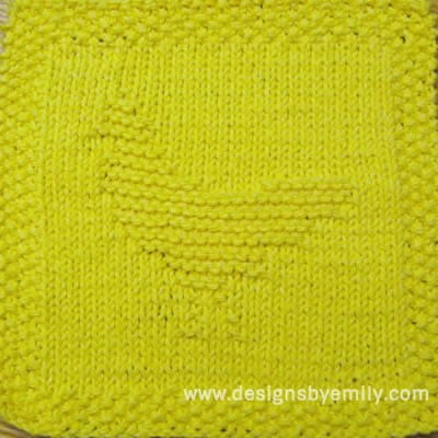 Chicken Knit Dishcloth Pattern
