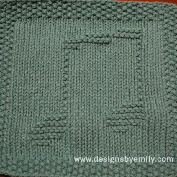 Double Eighth Notes Knit Dishcloth Pattern