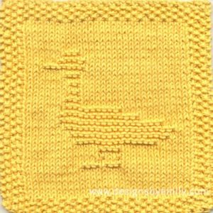 Duck No. 2 Knit Dishcloth Pattern