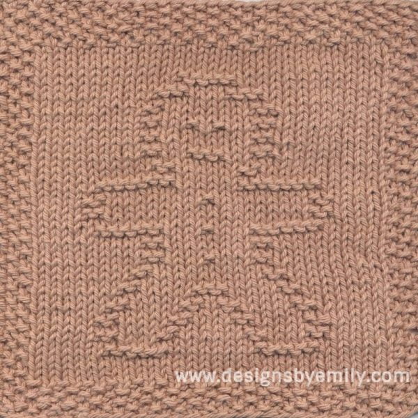 Gingerbread Man Knit Dishcloth Pattern