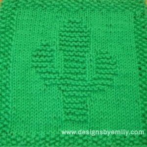 Saguaro Cactus Knit Dishcloth Pattern