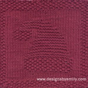 Santa Hat Knit Dishcloth Pattern