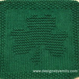 Shamrock Knit Dishcloth Pattern