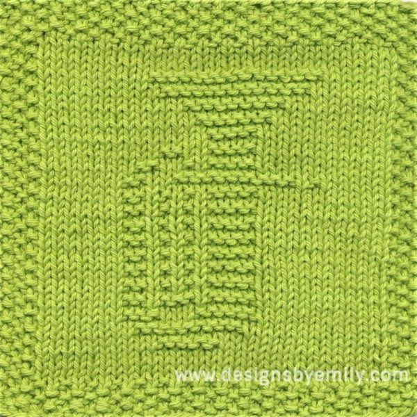 Baritone or Tuba Knit Dishcloth Pattern